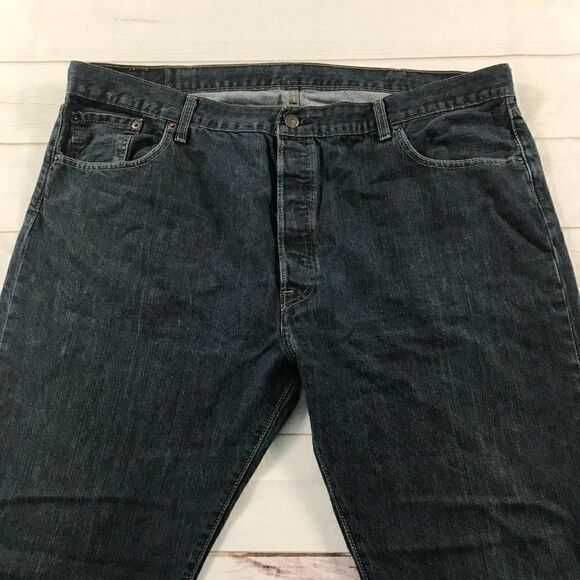 Levi Strauss & Co. Men's Straight Dark Washed Jeans W42/L32 - Picture 5 of 14